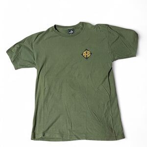 AAS Diamond Logo T-Shirt | Olive Green Y2K Skater Style Size Medium